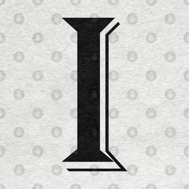 Black letter I in vintage style by Classical